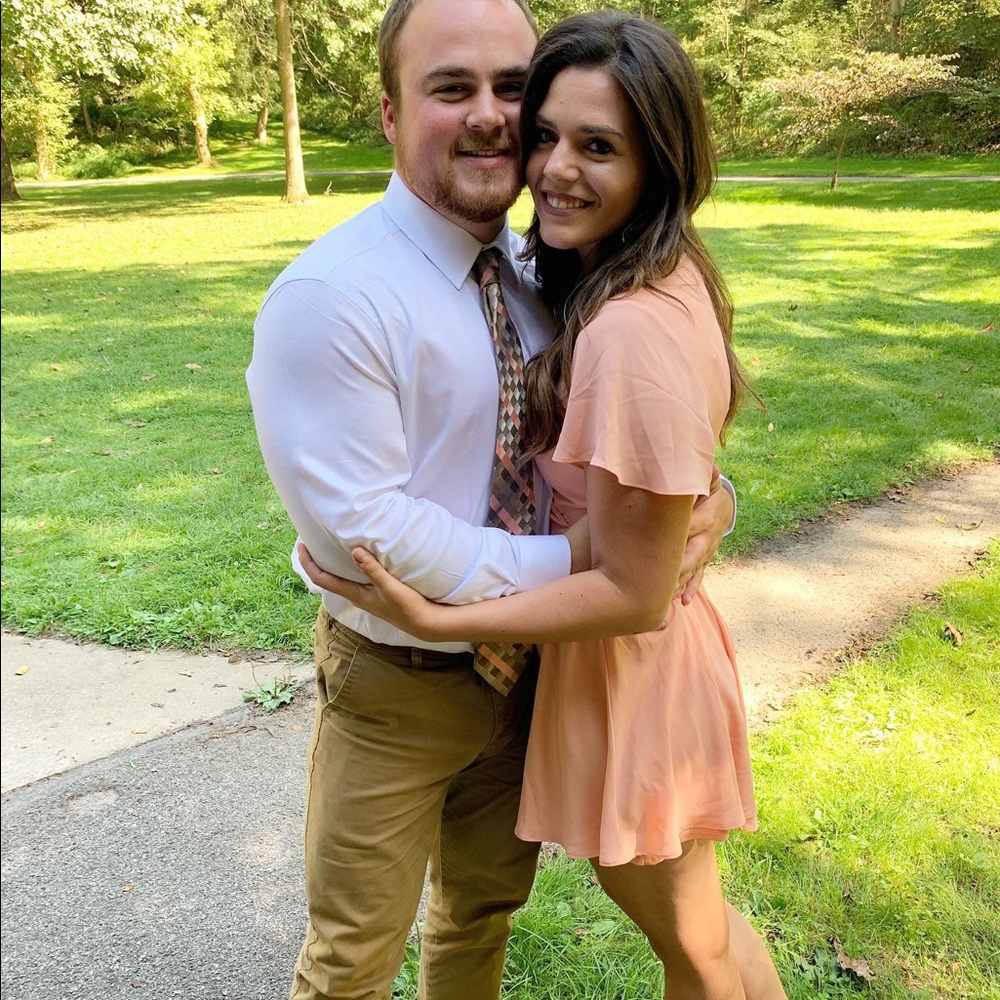 Pink Express wrap dress. Perfect for a special occasion or a nice dinner!